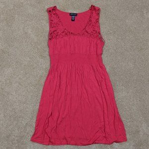 Spense Jersey Sundress Beach Coverup w Floral Openwork